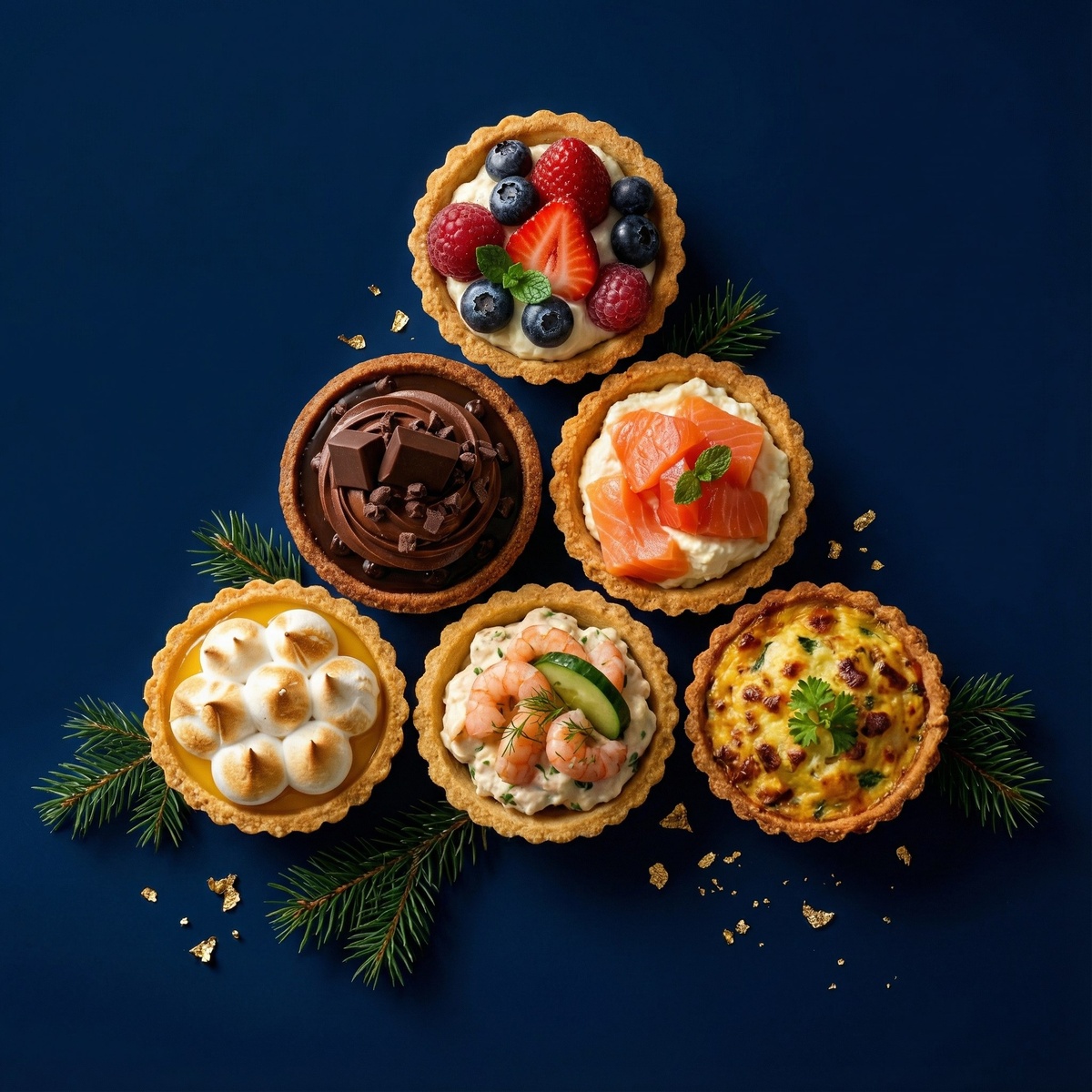 Ёлка из тарталеток