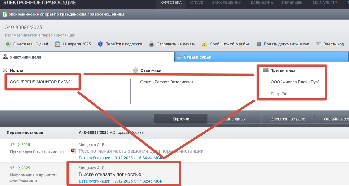 —————————————
Арбитражный суд г. Москвы
Дело № А40-88098/25
