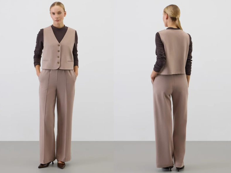 Жилет отлично заменяет классический пиджак. С ним образ получается более современным, с ноткой неформальности