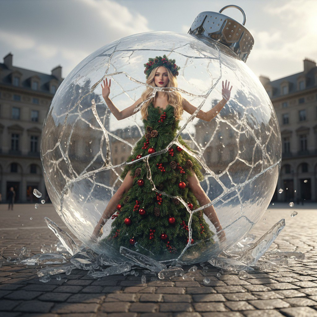 ЛЕДЯНОЙ ЁЛОЧНЫЙ ИГРУШЕЧНЫЙ ШАР