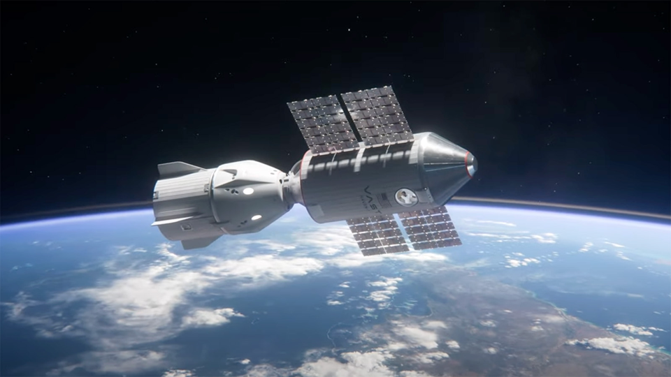 Модуль Haven-1 и корабль Dragon. Рисунок: Vast