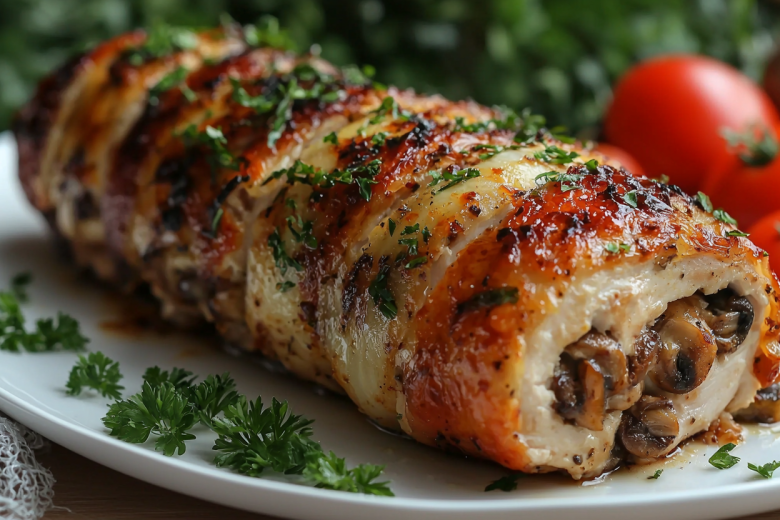 Куриные рулетики с грибами и сыром: Домашний рецепт