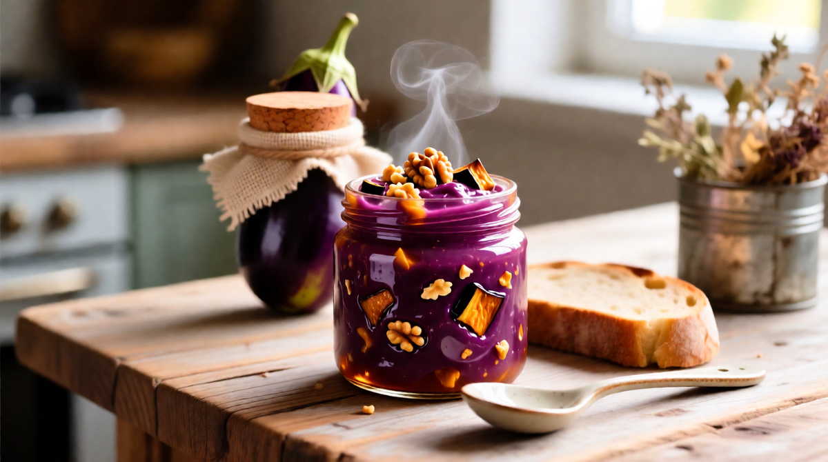 Баклажанный джем с грецкими орехами