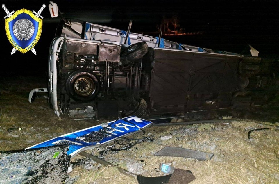    СК возбудил уголовное дело по факту смертельного ДТП с автобусом под Толочином. Фото: Следственный комитет Беларуси.