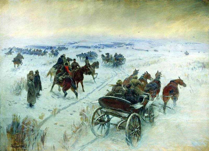 И вновь тачанка на написанной в 1928 году картине М.Грекова