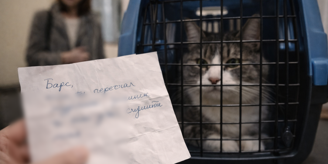 Письмо, которое забыли в переноске: я прочитал — и понял, почему кот не мурчит