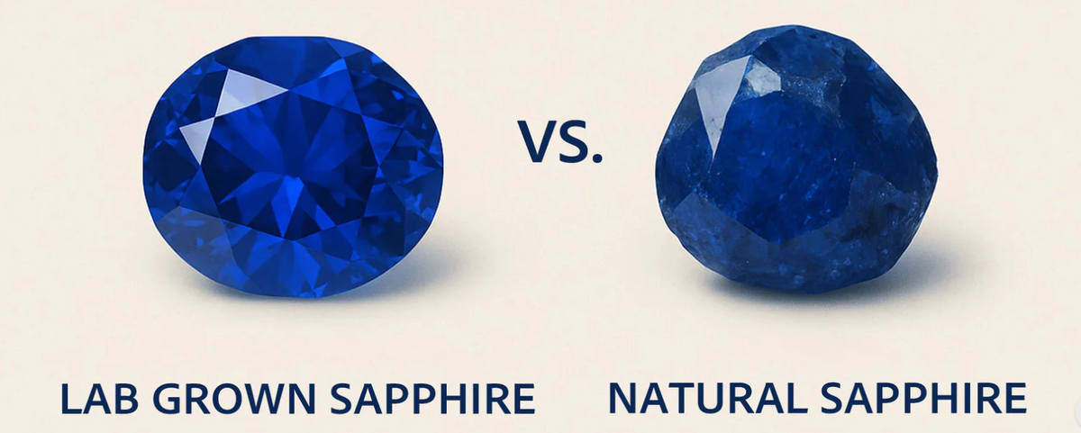 Лабораторный и и природный сапфир