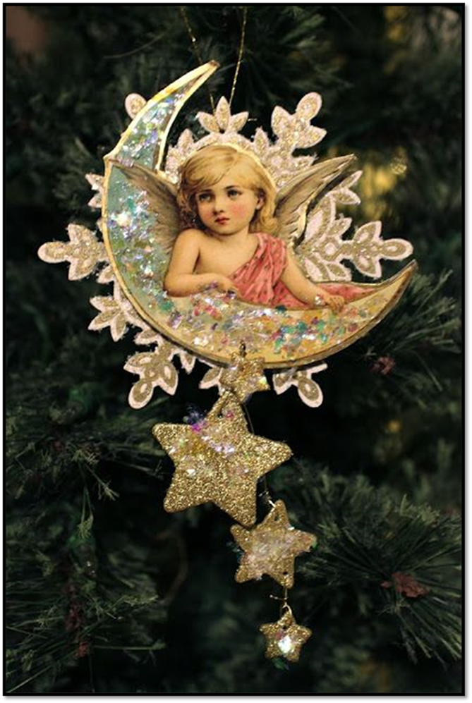 винтажная игрушка, выполненная в стиле рождественских украшений времен королевы Виктории