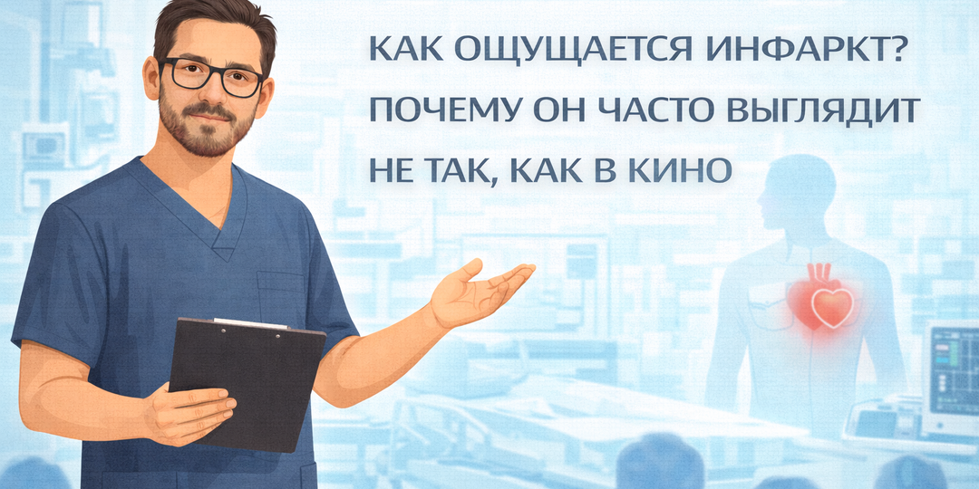 Как ощущается инфаркт? Почему он часто выглядит не так, как в кино