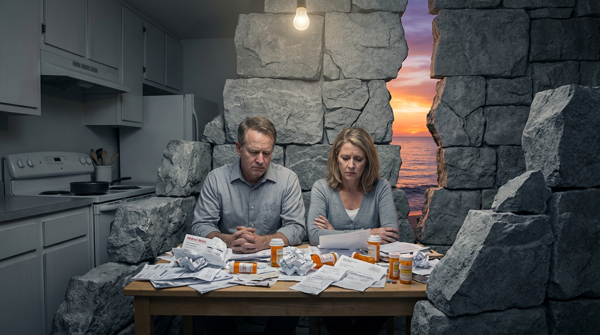 Твоя кухня больше не космодром для мечтаний. Теперь это диспетчерская по управлению кризисами, где стены из счетов закрывают горизонт.