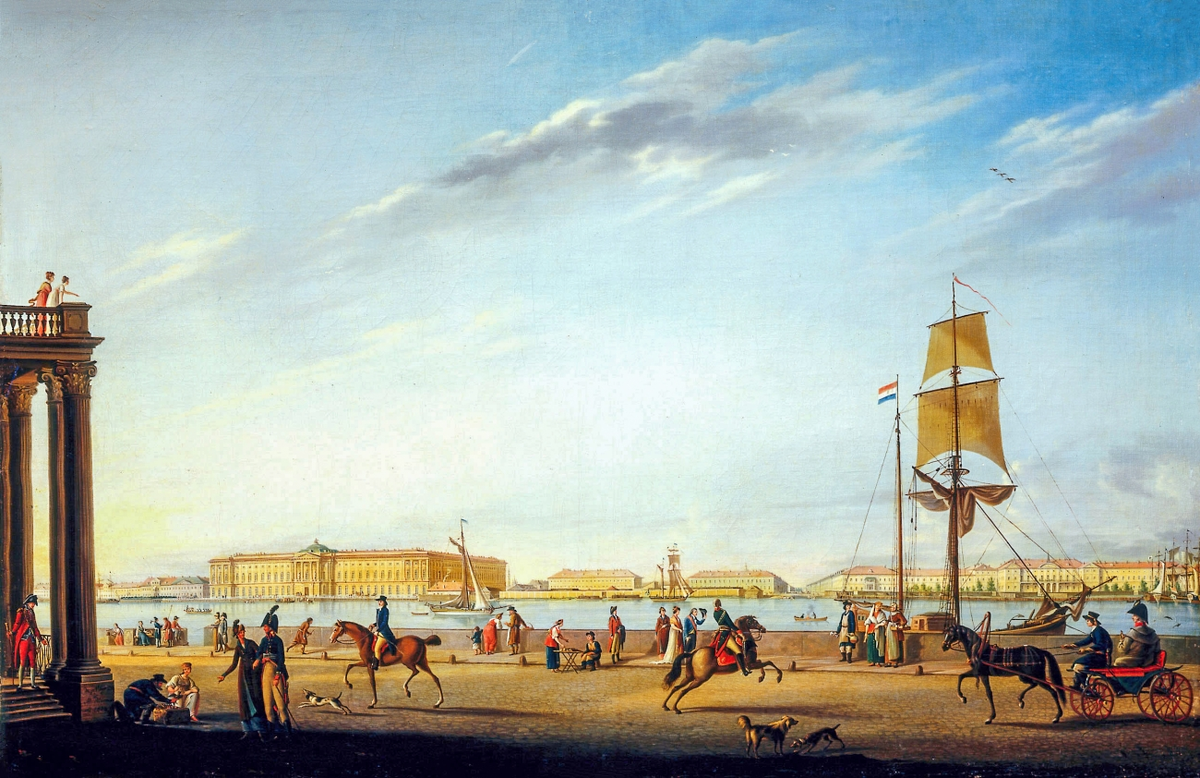 В иллюстративных целях. Вид на Академию художеств и Кадетский корпус. Художник Иоганн-Георг Майр