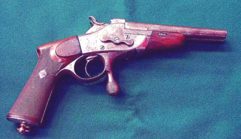 Двуствольный пистолет Милонаса M1877. (Фото - общественное достояние)