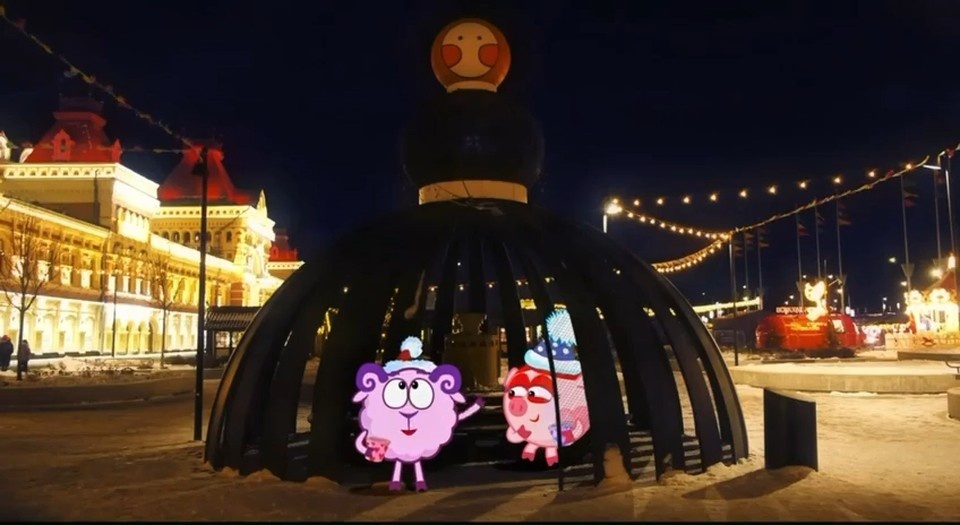    Нюша и Бараш в Нижнем Новгороде. Фото: телеграм-канал Глеба Никитина