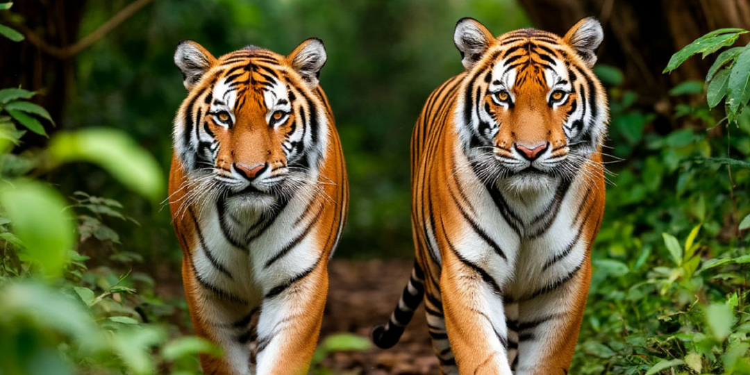 В Индии тракторист отбил у двух тигров корову