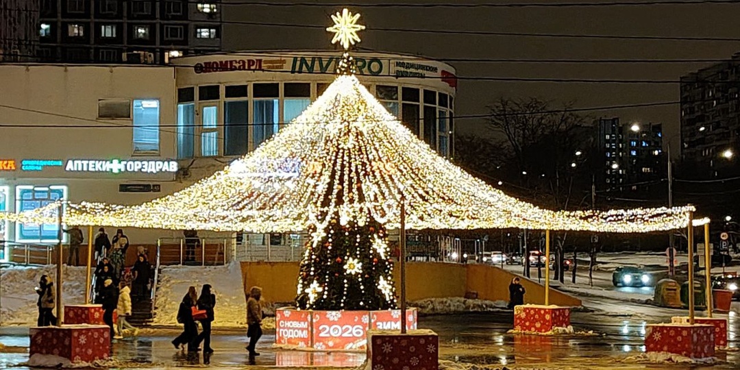 Новогоднее путешествие. Праздничная площадка у метро Красногвардейская