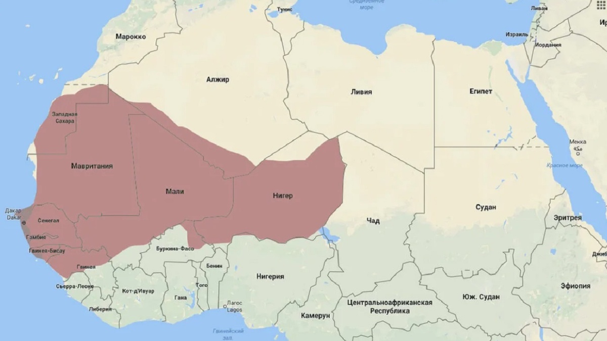 Карта Северной Африки