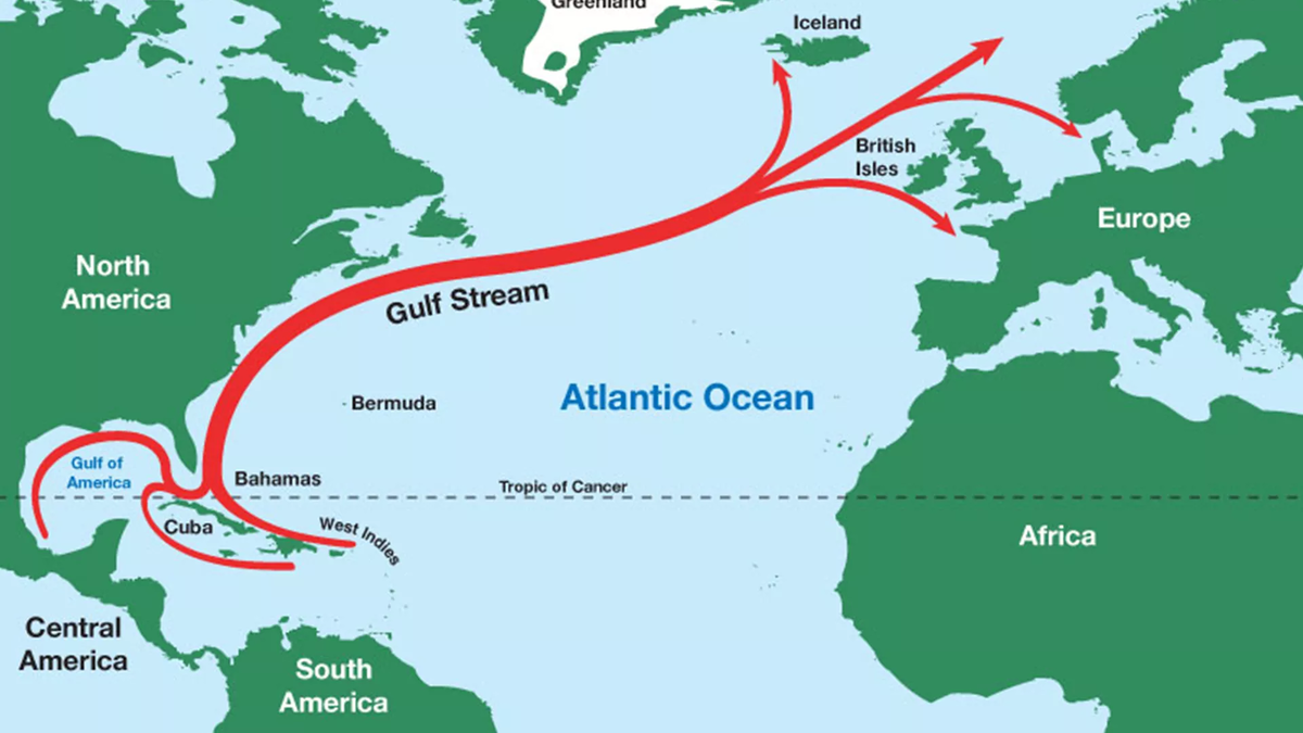 Начало Гольфстриму даёт "лунная" Бермудская агломерация. 
