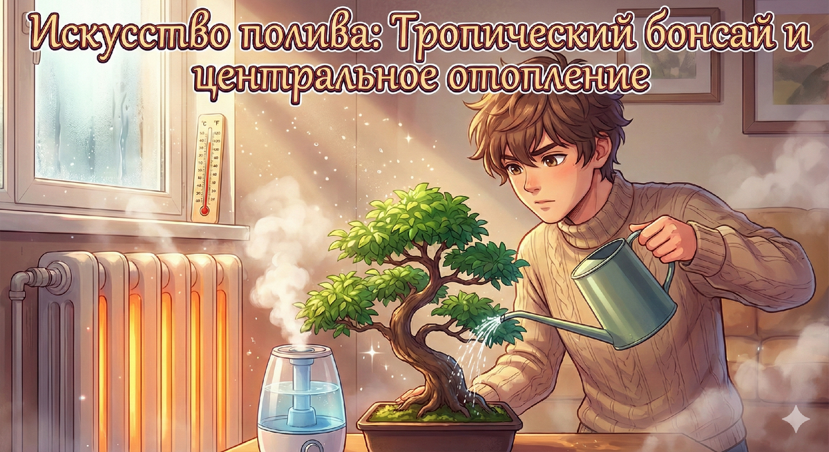 Искусство полива: Тропический бонсай в условиях квартиры и центрального отопления