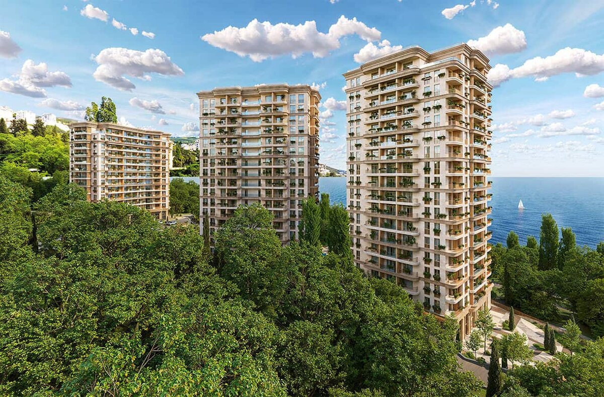 Рендеры жилого комплекса в Ялте