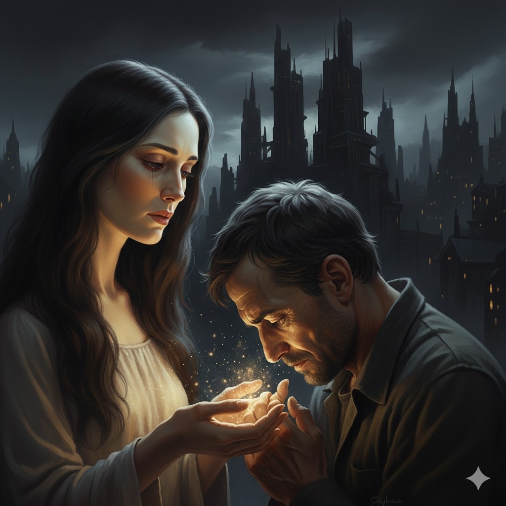 "Освобождение Таэля", иллюстрация создана сетью Джемини