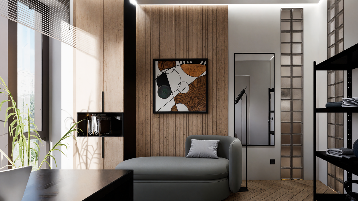 Визуализация кабинета, оригинал в D5 Render