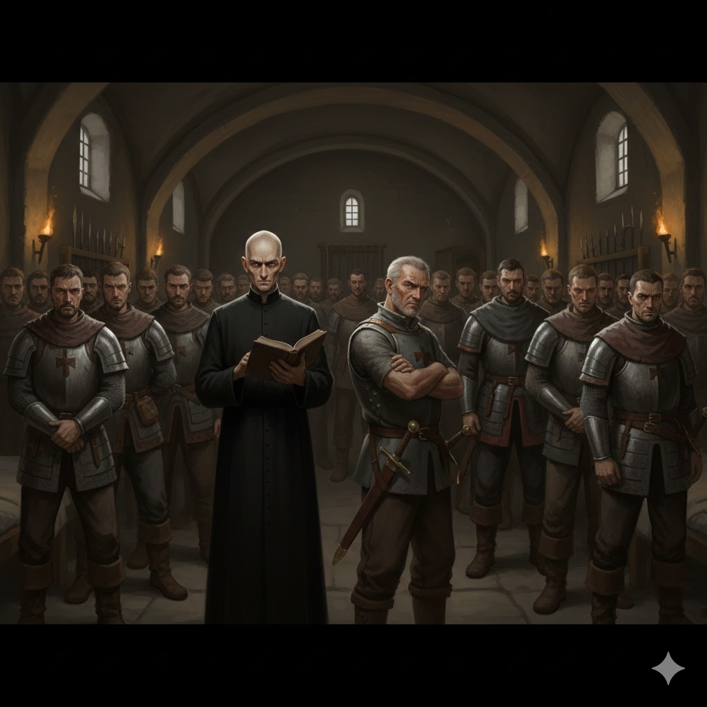 "Рыцарская честь; Стена молчания", иллюстрация создана сетью Джемини