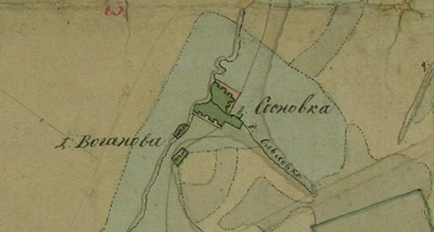 Фрагмент Плана Генерального Межевания Екатерины II .