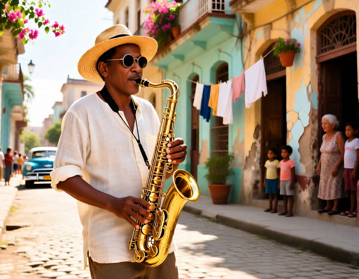 Музыкант на улицах Мексики 