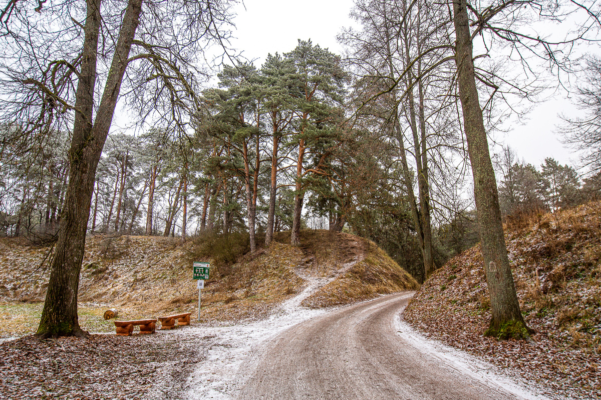 Оборонительные земляные валы древнего Звенигорода. Место въездных ворот крепости. Звенигород, Одинцовский городской округ, Московская область. Фото автора статьи 