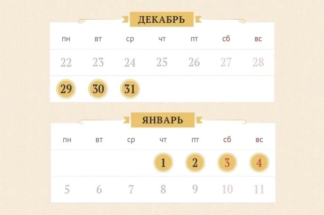    Календарь православных праздников с 29 декабря 2025 по 4 января 2026