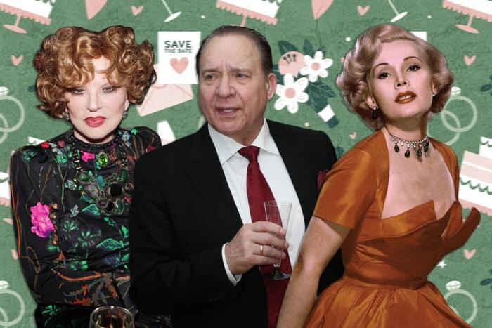 Гурченко, Дунаевский, Жа Жа Габор — кто из звёзд был в браке рекордное число раз. Коллаж © Life.ru. Обложка © Gettyimages / Keystone-France, © ТАСС / Елена Никитченко, Ольга Зиновская, © Freepik / Andreatobar