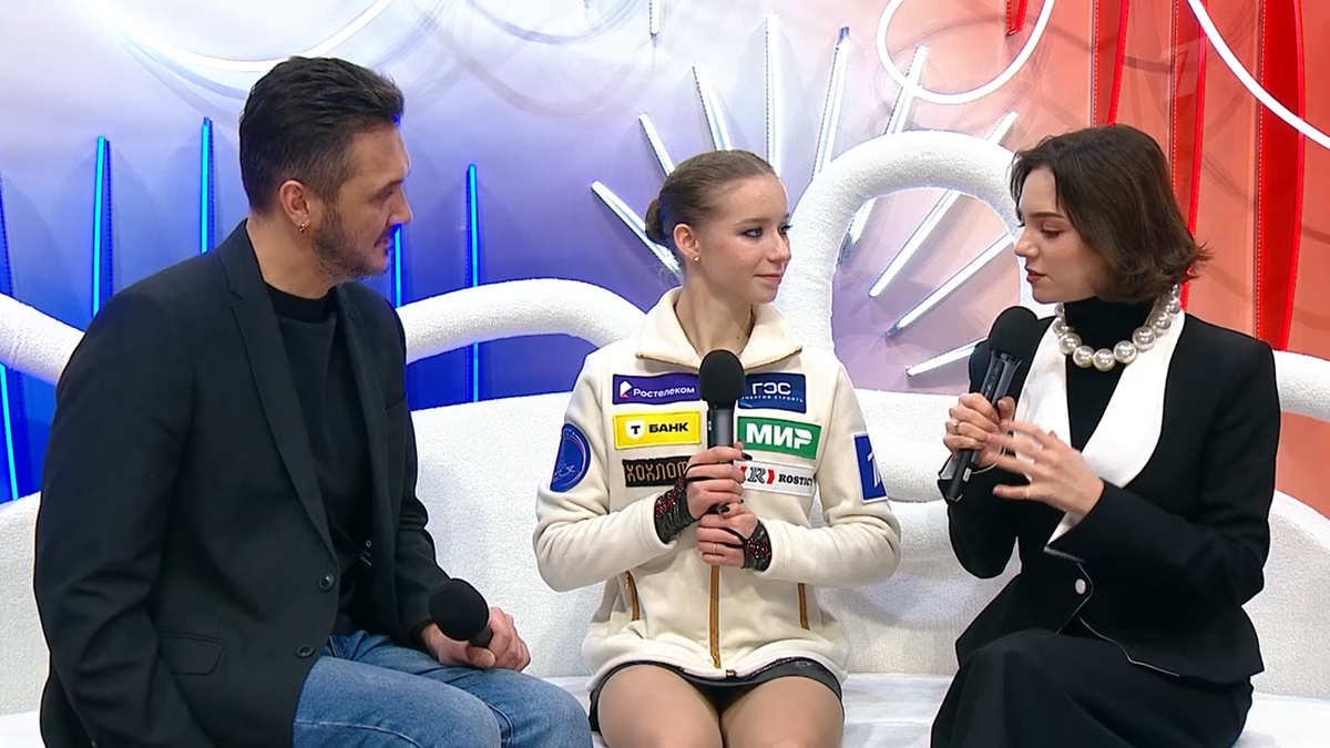    Дарья Садкова выиграла этап Гран-При России в Омске. Фото: стоп-кадр прямого эфира "Первого канала"