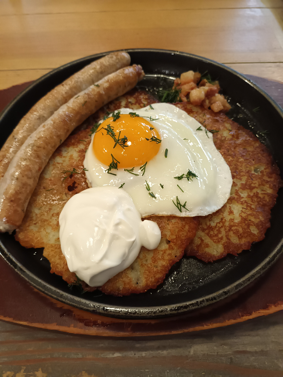 Драники с колбасками из "Васильков"