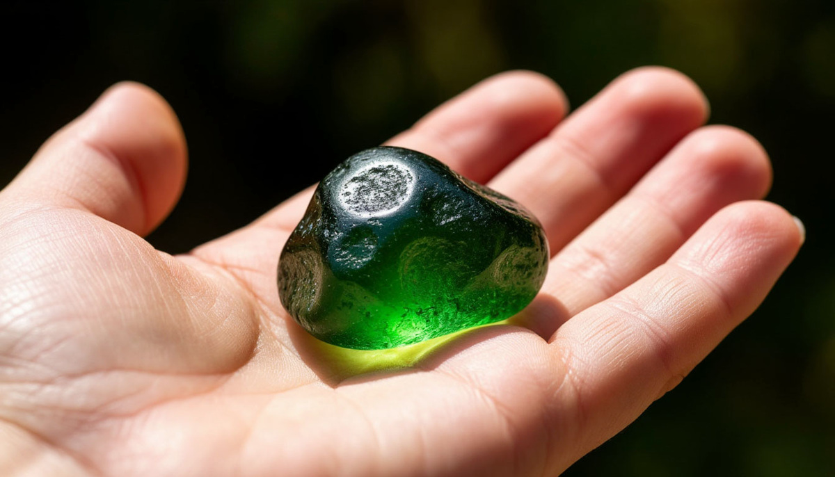 Камни выглядели как зеленоватые полупрозрачные стекляшки.