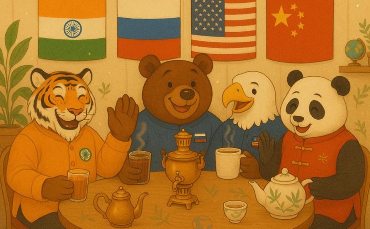 "Против кого дружим?" Спецпосланник Дмитриев в ограниченных теперь для рядовых россиян социальных сетях картинками развлекается. Ну, ему по работе нужно, понятно, чего уж там..