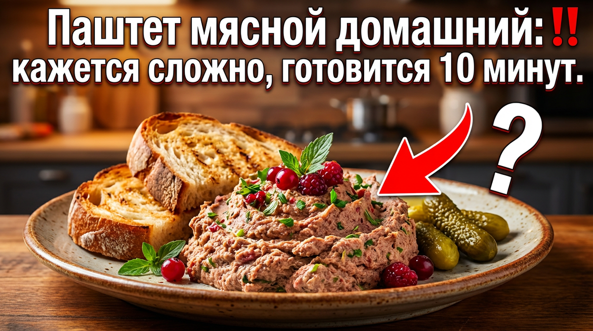 Паштет мясной домашний: кажется сложно, готовится 10 минут.