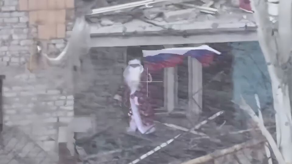    Триколор в Димитрове . Источник: t.me/mod_russia