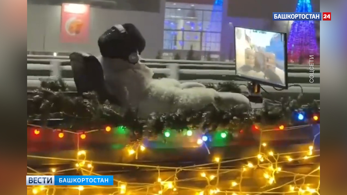    Экстремального геймера в прицепе BMW заметили на улицах Уфы