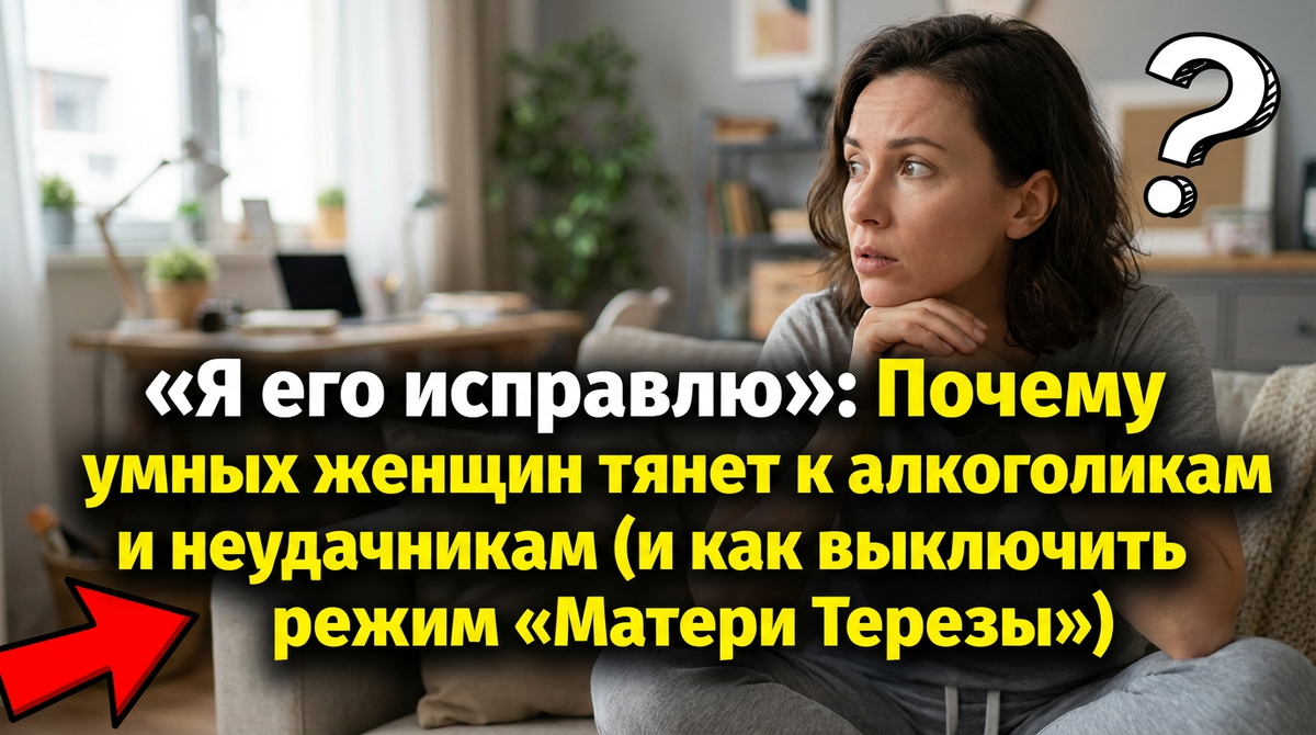 «Я его исправлю»: Почему умных женщин тянет к алкоголикам и неудачникам (и как выключить режим «Матери Терезы»)