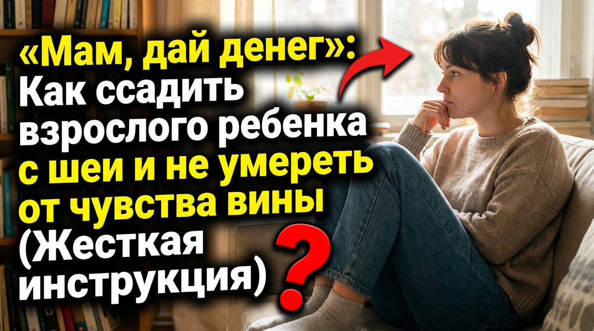«Мам, дай денег»: Как ссадить взрослого ребенка с шеи и не умереть от чувства вины (Жесткая инструкция)