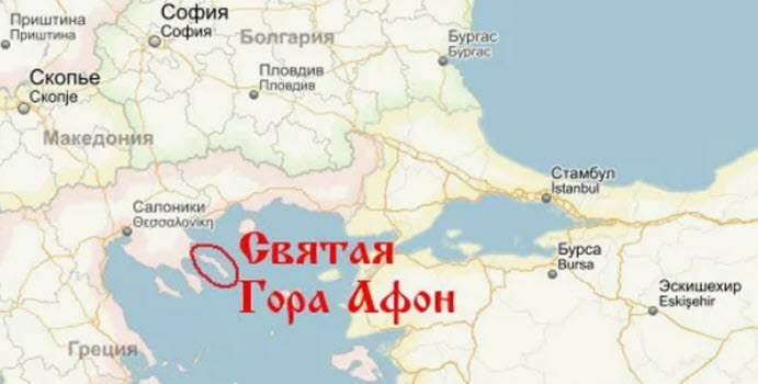 Рис. 1. Локация Афонской горы. Источник — Яндекс.Картинки