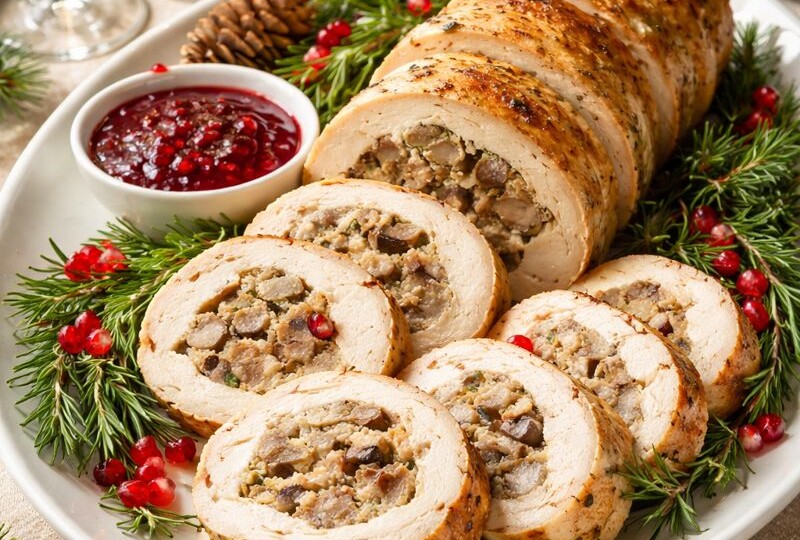 Куриный рулет на новогодний стол: блюдо, которое собирает праздник вокруг себя