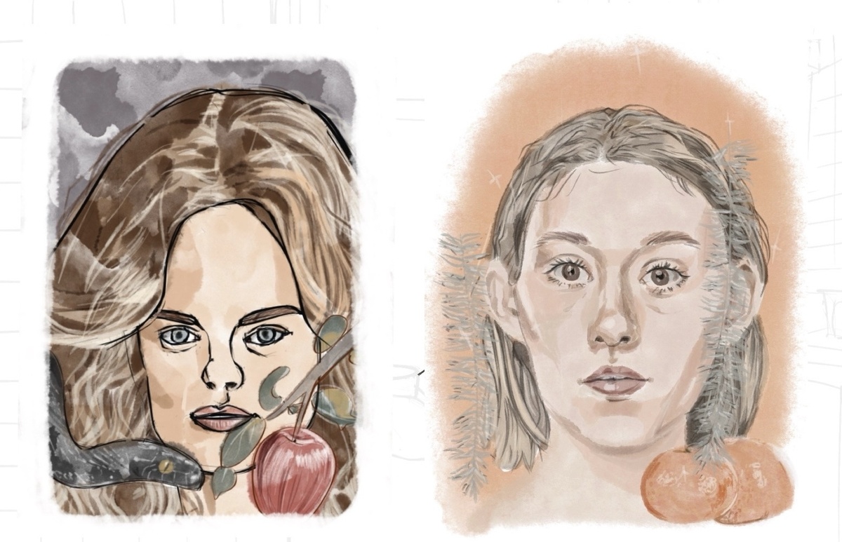 Рисунки в начале и в конце года 