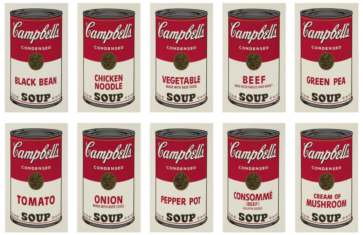 Знаменитая работа "Банки с супом "Кэмпбелл"