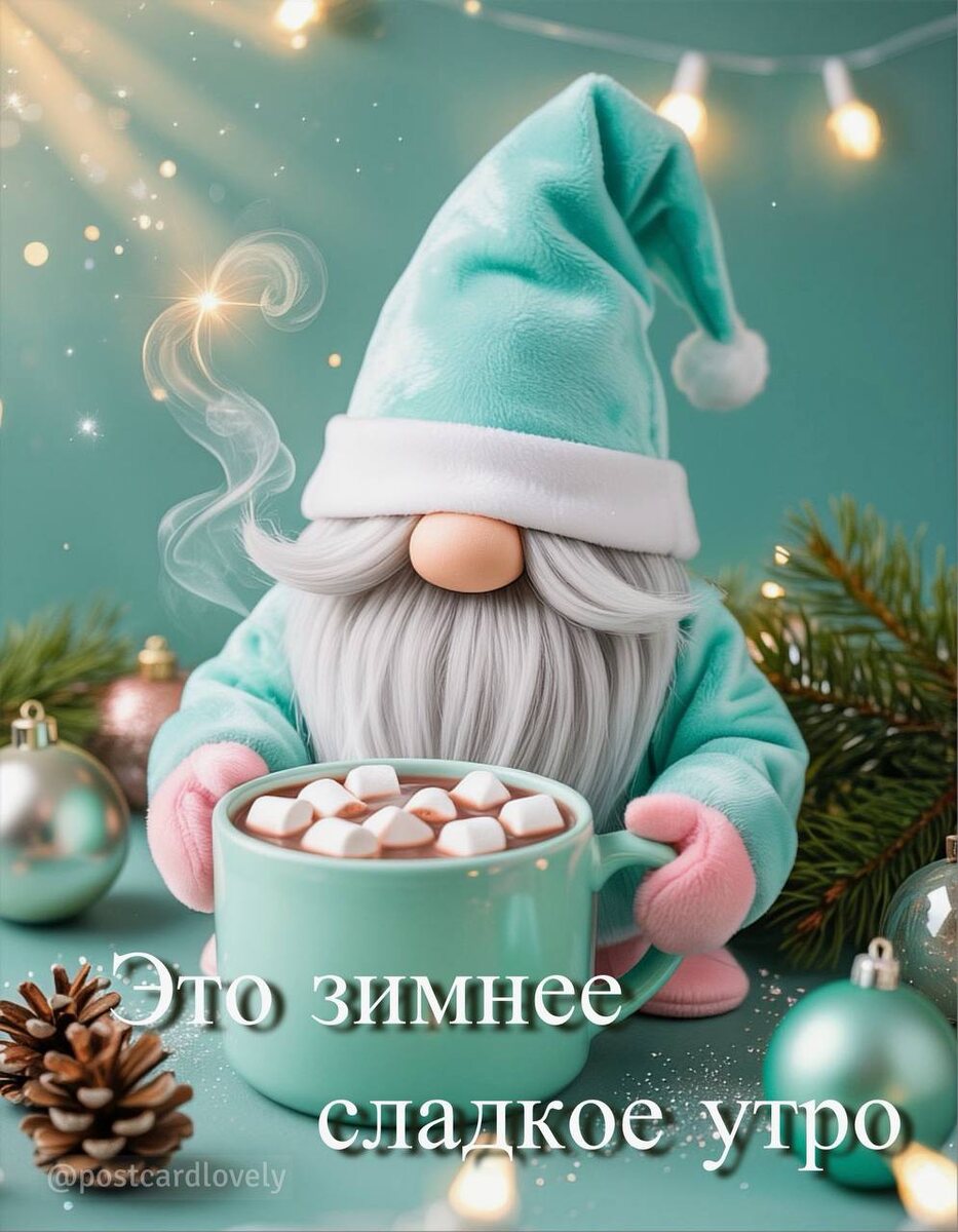 Предновогодние открытки в мятной палитре: первый вздох праздника