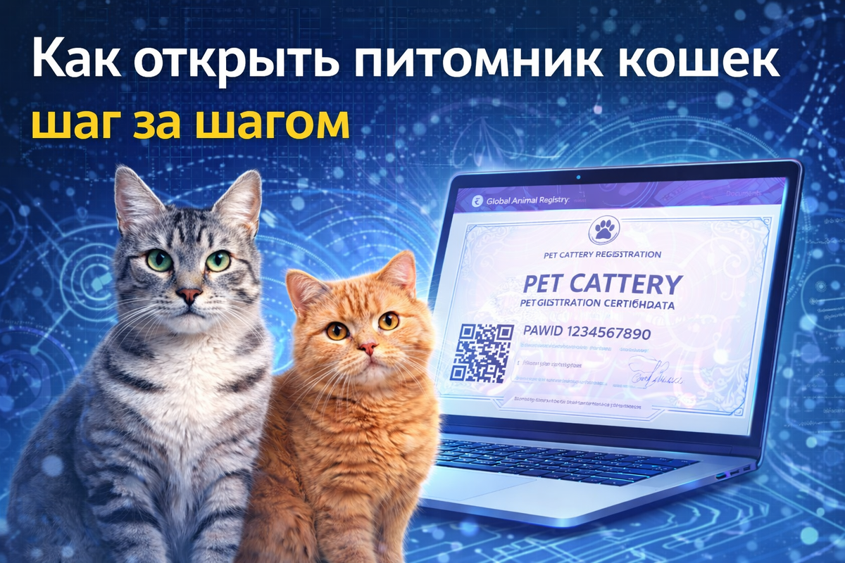 Вы просто регистрируете помёты, выдаёте метрики, ведёте питомник без выставок.