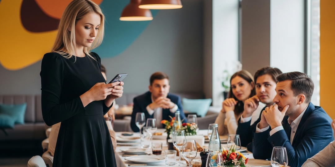 Жена дождалась момента и на корпоративе зачитала чужую переписку