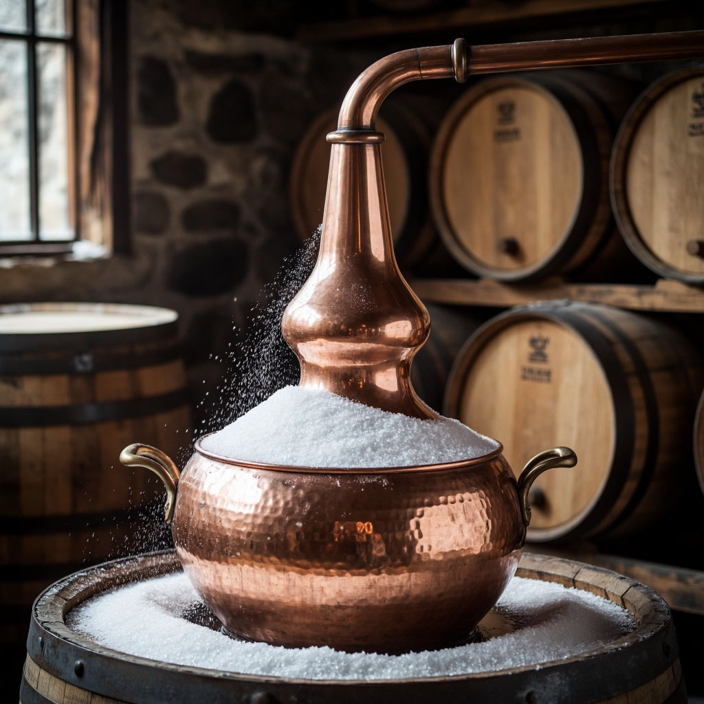 На сколько нужна соль при дистилляции самогона? 