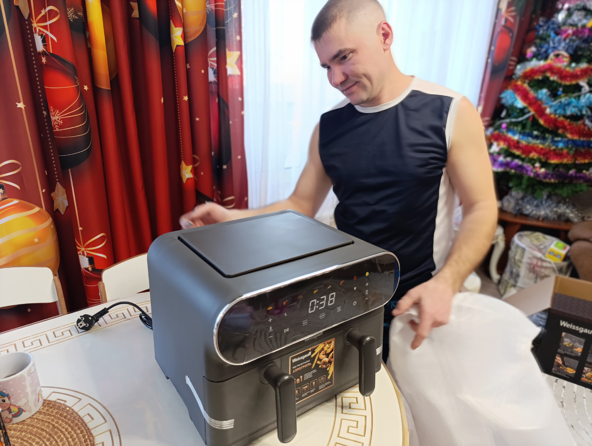 Папа и новый Аэрогриль 💪
