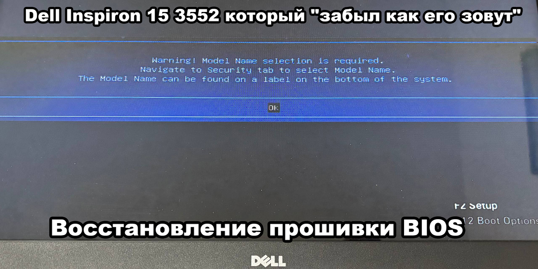 Dell Inspiron 15 3552 который «забыл как его зовут»